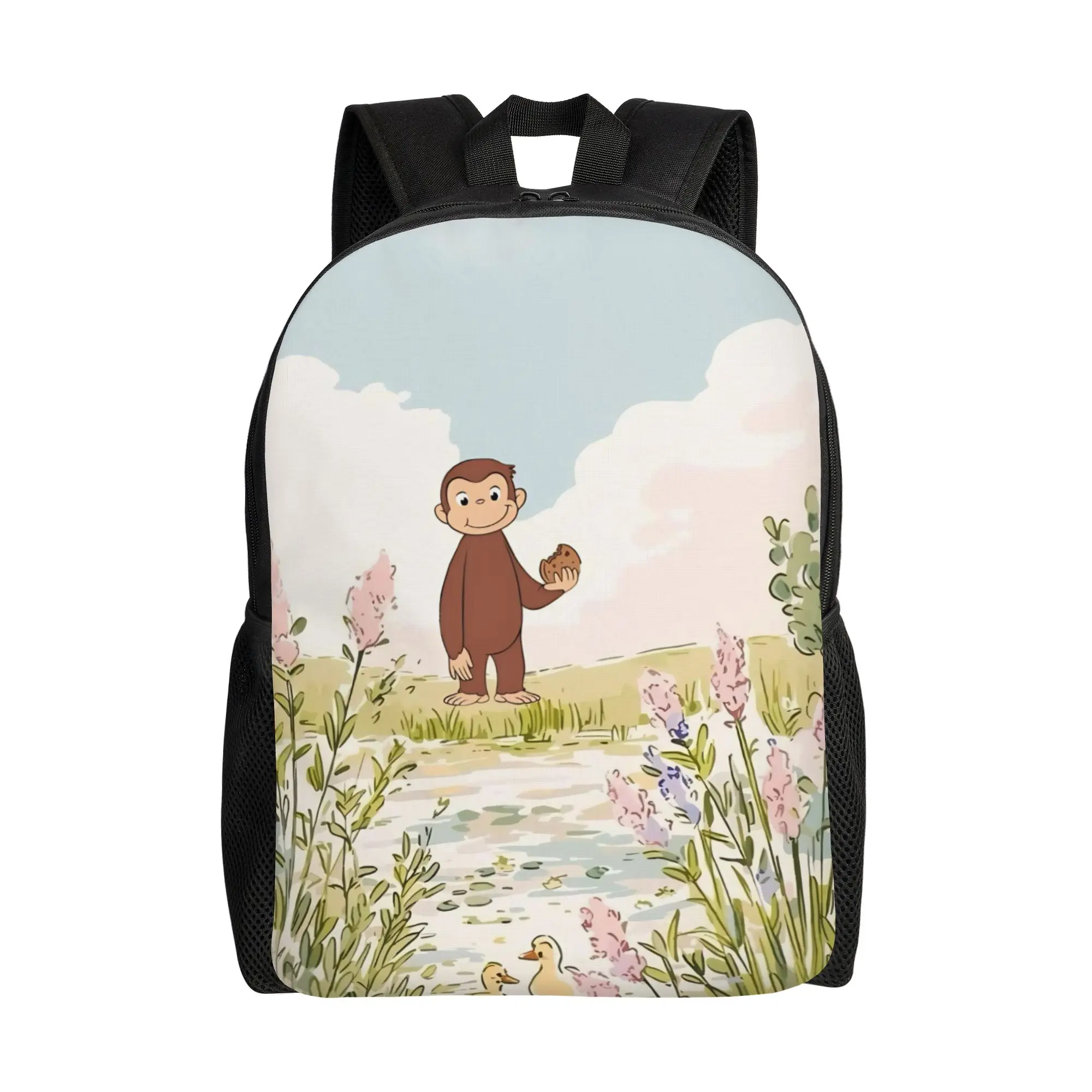 Curious Georges Monkey Cartoon Women Backpack Classical Student School Bag  Laptop Backpack Boys Girls Travel Rucksack