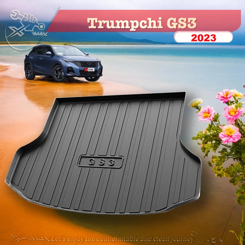 

For Trumpchi GS3 2023 Fit Car Trunk Mat All Season Black Cargo Mat 3D Shaped Laser Measured Trunk Liners