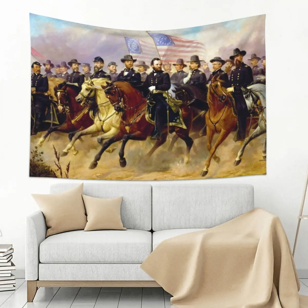 

Grant and His Generals by Ole Peter Hansen Balling (1865) Tapestry