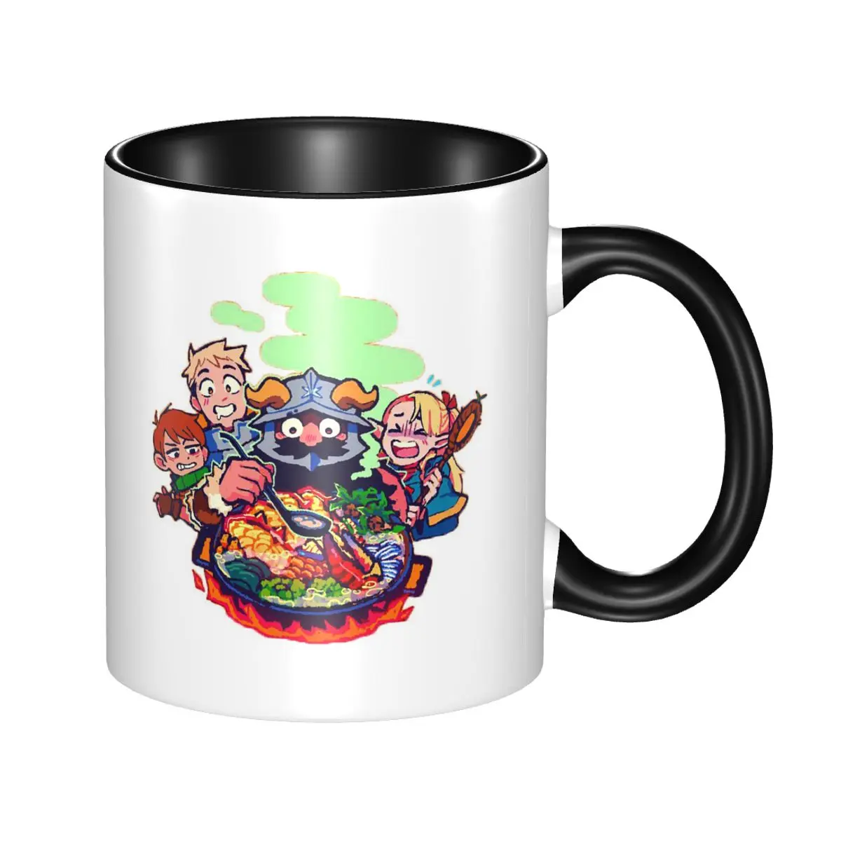 Taza de Cerámica Divertida con Diseño de Recetas de Senshi Delicious In Dungeon, para Café, Té, Leche, Regalo para Amigos