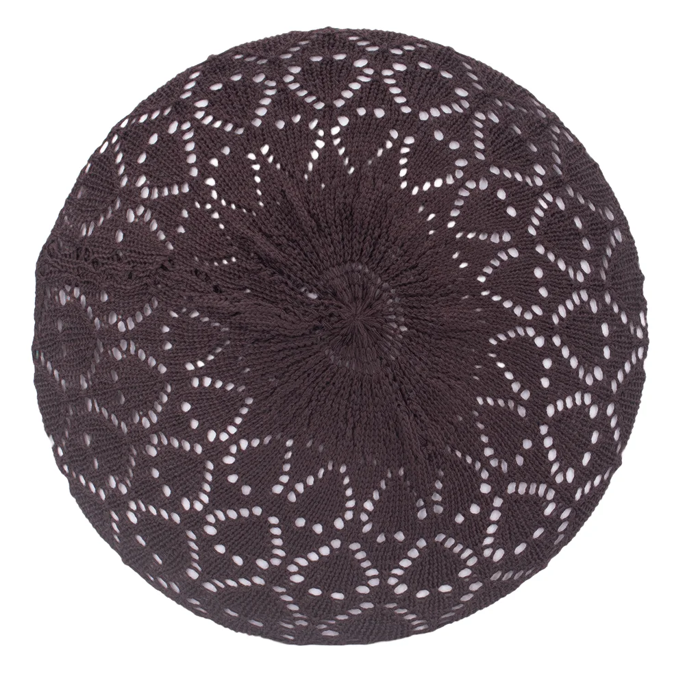 Boina De Ganchillo Zomer Beanie Gebreide Baret Hoeden voor Dames Lichtgewicht Bruin Kaki Roze Rood