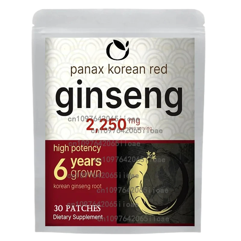 

Корейские трансмимерные пластыри с корнем красного женьшеня и двойной силовой энергией гинкго билоба, поддержка иммунной системы, 30 пластырей