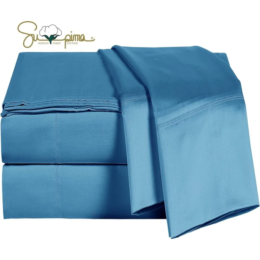 

Soft & Silky Sateen Weave Bedding Set of Posters Breathable & Fade Resistant (Peacock Blue Bedspread on the Bed Sheets Cover-bed