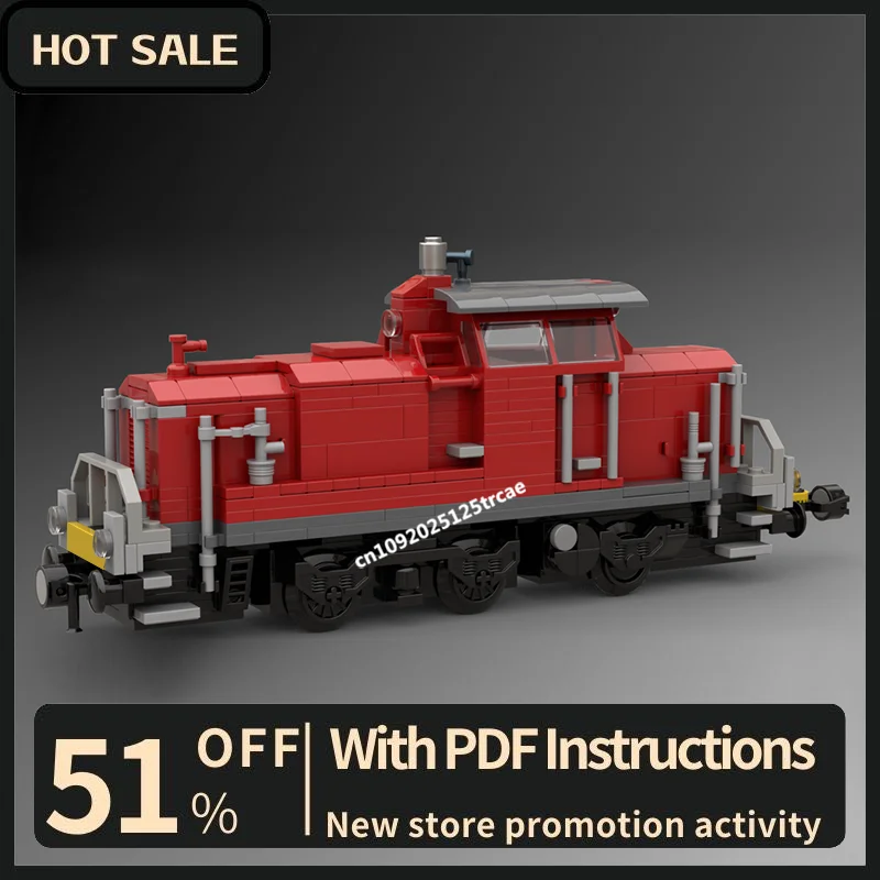 

New 444Pcs Hot Locomotive Series V60 German Shunter Model Building Blocks Diy Creative Ideas Kids Toys Birthday Christmas Gifts