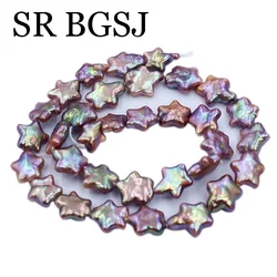 10-11mm Star Shape 3A Purple Cultured Baroque Natural Freshwater Pearl Loose Beads For Jewelry Making Necklace Bracelet