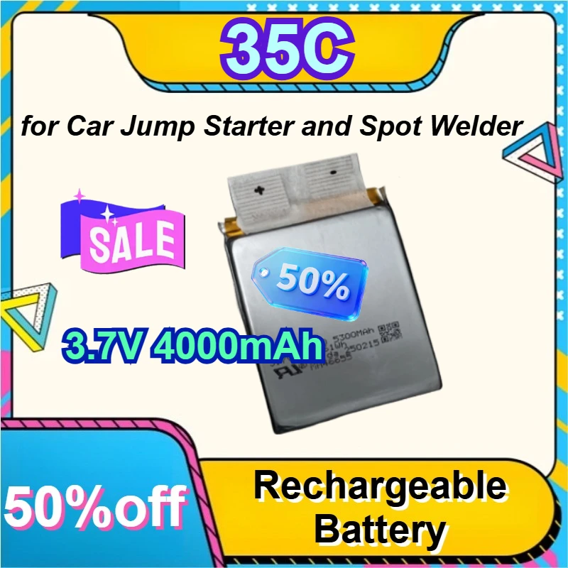 

3.7V 4000mAh 35C High Power Rechargeable Lithium Cell Suitable for Car Jump Starter and Spot Welder
