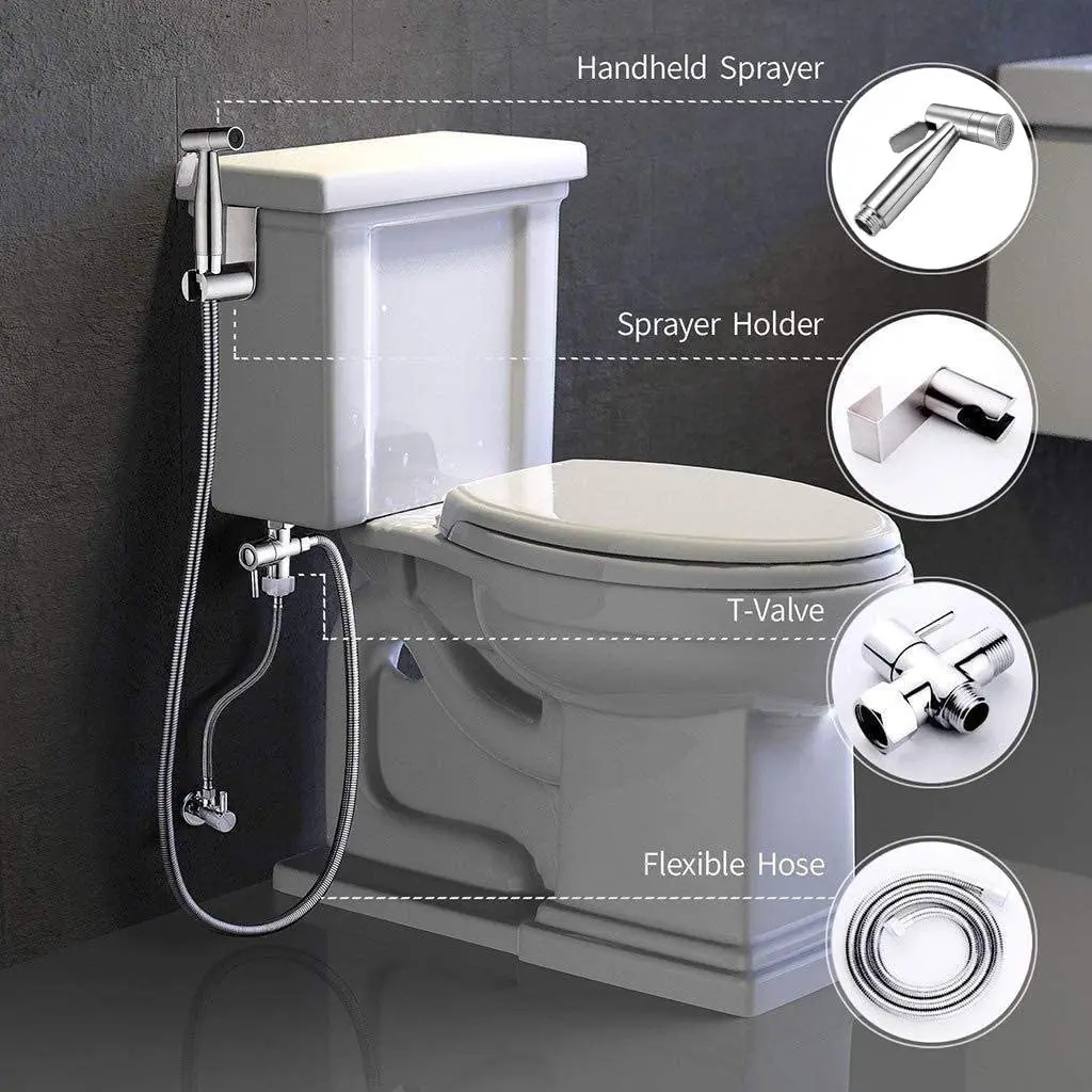 النيكل المصقول يده الحمام رذاذ بيديه المرحاض البخاخ بيديت البخاخ مجموعة