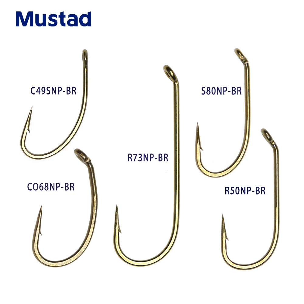 Mustad 30pcs Barbed Fishing Fly Hook Dry Or Wet Flies Nymph Shrimps Caddis Streamer Fly Tying Hook Saltwater Freshwater Fishing