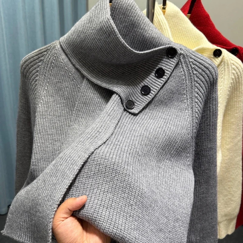 الرجال الخريف الشتاء عالية الجودة سترة الخامس الرقبة سميكة الدافئة مع وشاح محبوك قميص موضة الاتجاه ملابس داخلية غير رسمية الرجال الملابس