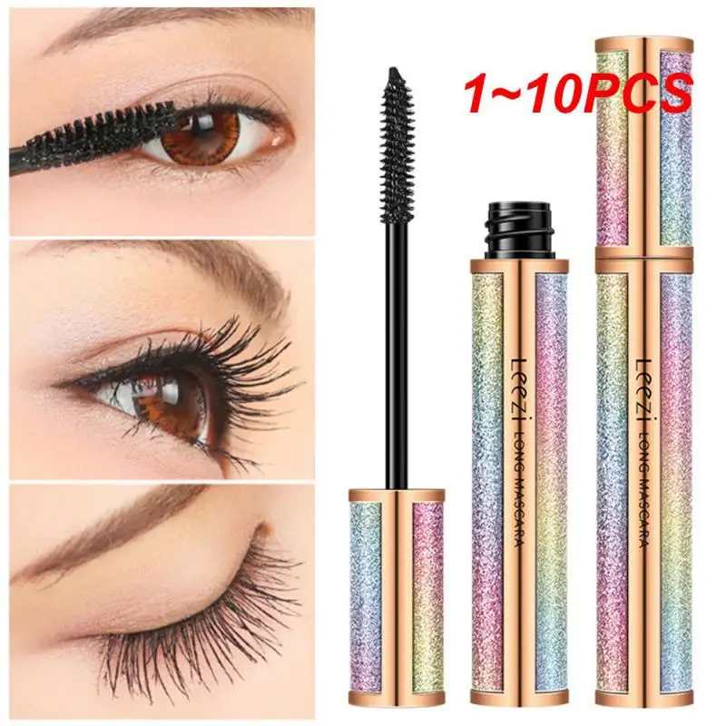 

1~10PCS Leezi Starry Sky 4D Silk Fiber Mascara Waterproof Rimel Maquiagem Long Thick Curling Lashes Mascara Eyelash Extension