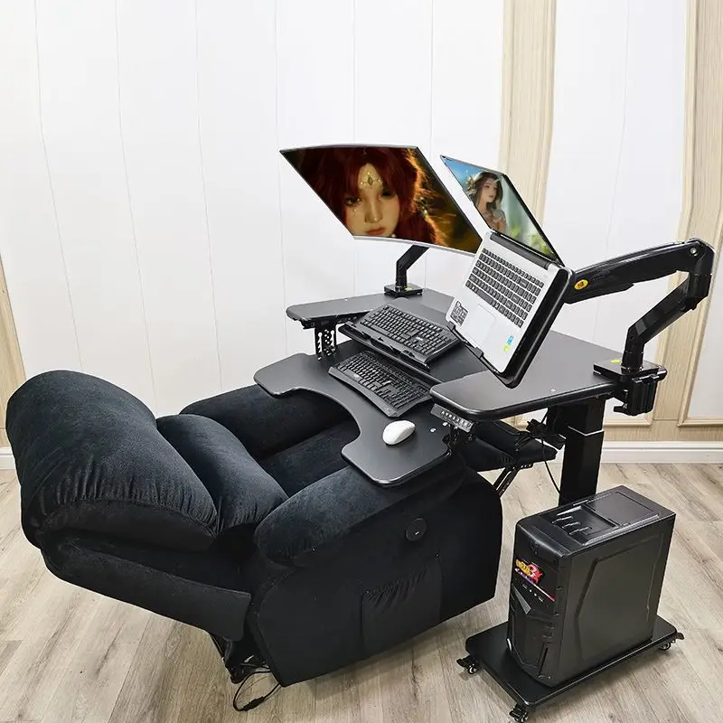 Desktop e-sports table Computer table Mobile lifting bracket Bold folding Technology suspension Computer bracket Lazy table