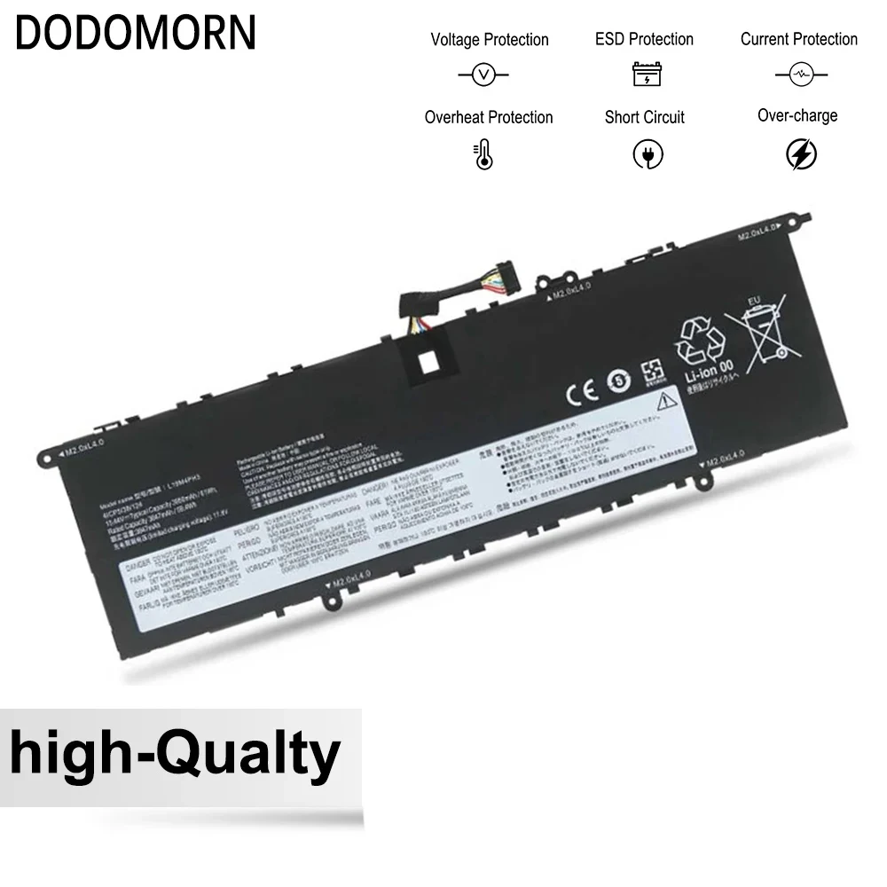 DODOMORN New Laptop Battery L19M4PH3 For Lenovo Yoga 14S 2021 PRO 14 15.44V 61WH 3950mAh Series Notebook