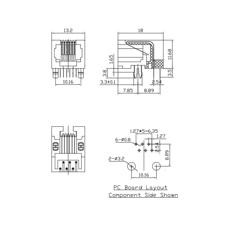 10PCS Telefon Buchse Stecker RJ11 RJ12 RJ45 Telefon Wifi Buchse 2pin 4pin 6pin 8pin 4P4C 6P6C 6P4C 8P8C RJ45 Jack – Detail 9