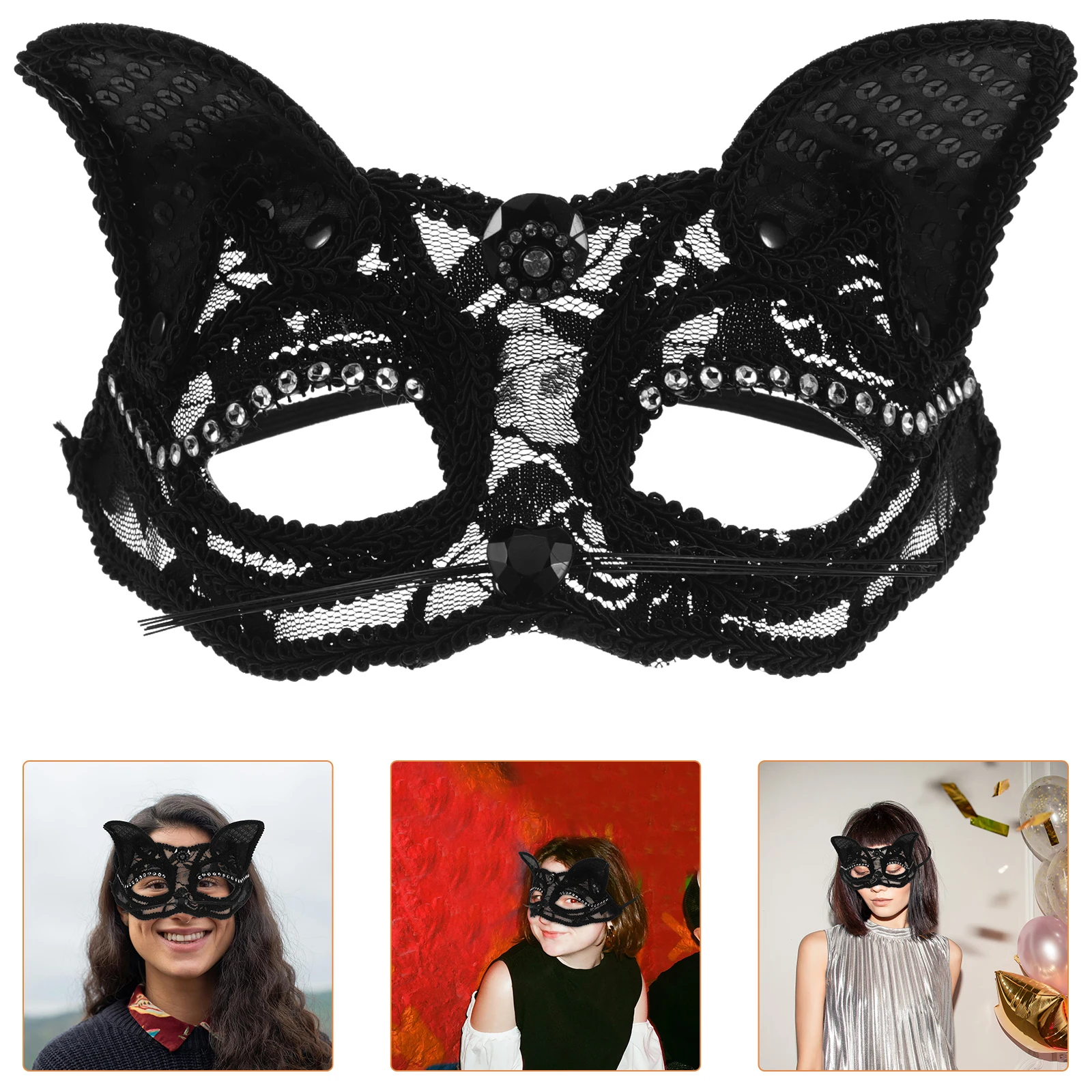 

Хэллоуин Лиса Для Женщин Кружева Животное Лицо Вечеринка Фестиваль Косплей Маскарад Полумаска Костюм Аксессуар Ночной Клуб Карнавальная Маска