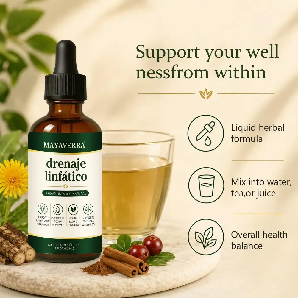 Kräuter-Lymphdrainage-Tropfen 60ml Serum Natürlich Organisch Reduziert Schwellungen Körperpflege Wellness Energie Erfrischend Für Frauen & Männer – Detail 10