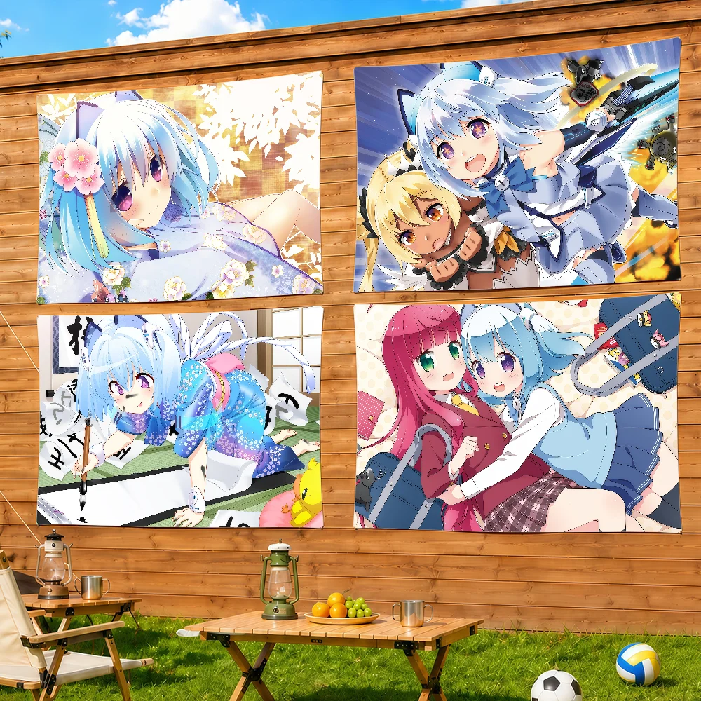 game character 1000-Chan flag Decorative Home Yard & Garden Decor Banner - Indoor Outdoor Wall Hanging Flag