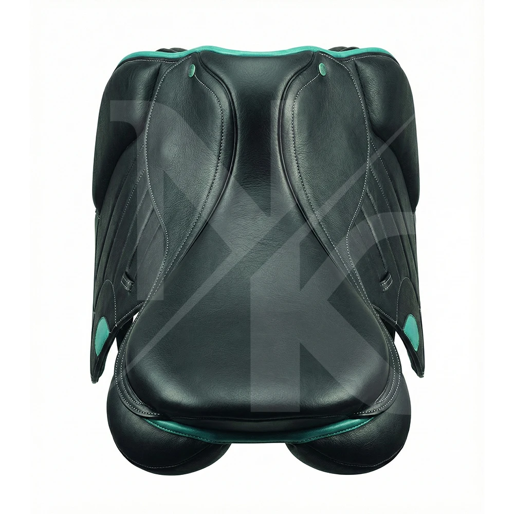 Best-selling Soft Leather Wooden Equestrian Saddle, British Horse Racing Supplies, Custom Colors, Comfortable and Durable