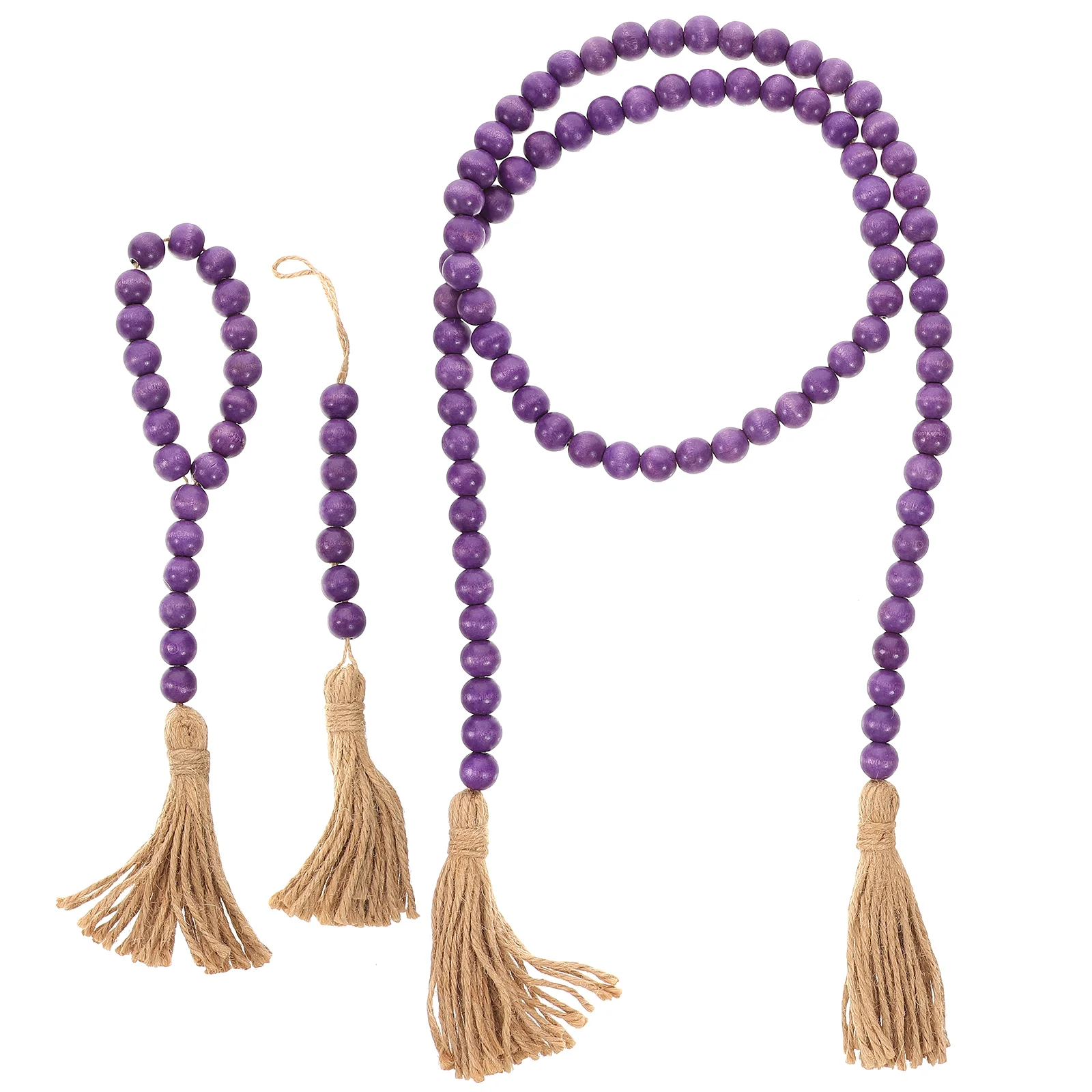 

3 Pcs Wooden Beads Hanging Decoration Tassel Lace Decorative Door Ornaments
