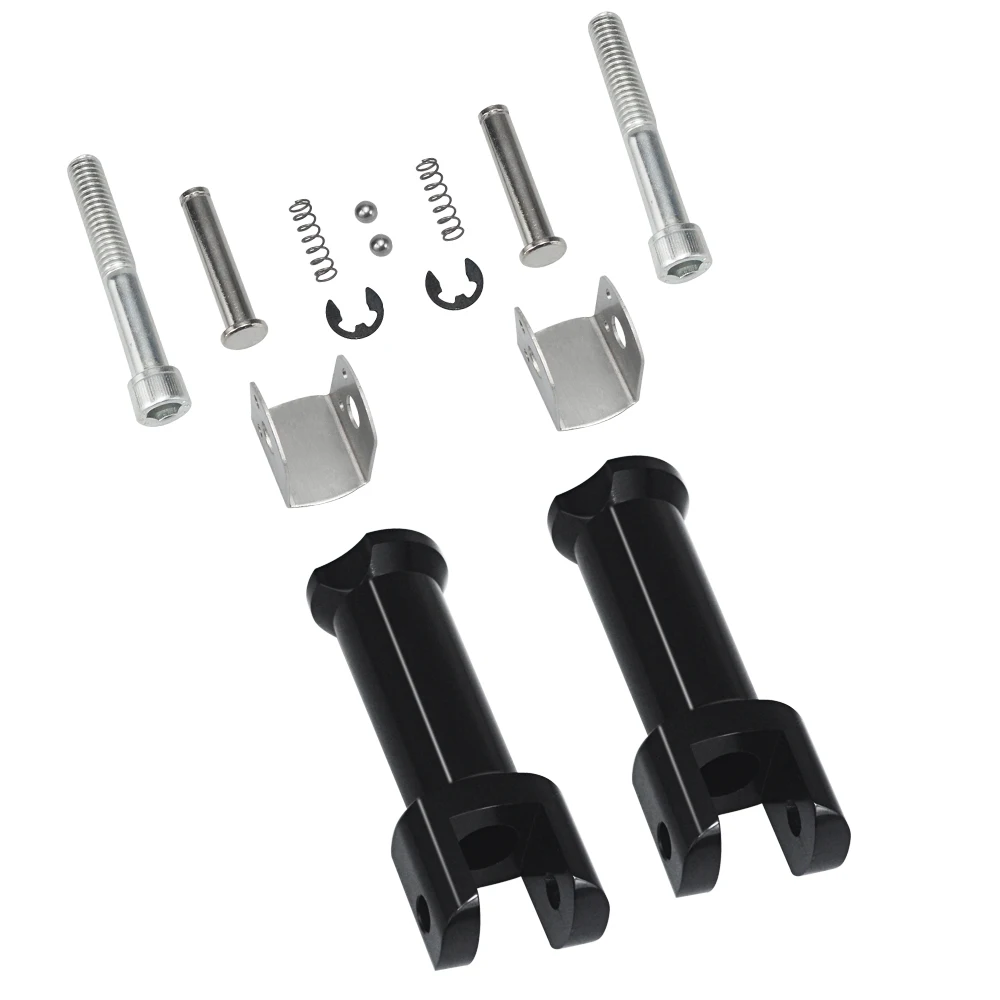 Motorcycle Rear Foot Peg Mounts Clevis Passenger Footpeg Support Kit Fit For Harley Davidson Softail 2018-2024 Gloss Black