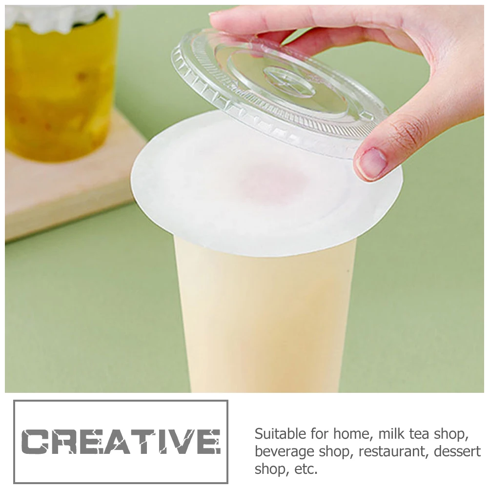 

500 Sheets Leak Proof Paper Pads Cup Sealing Films Waterproof Coffee Filter Papers Disposable Silicone Non Toxic Suitable