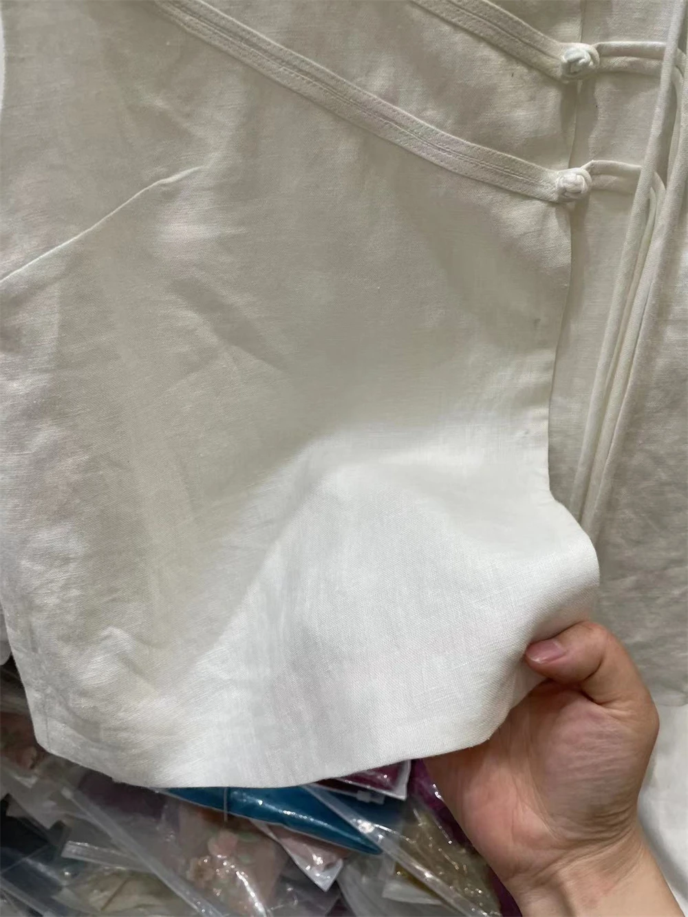 Nouveau gilet chinois à boutons lourdement orné, haut ample et élégant pour femmes, design estival, taille petite