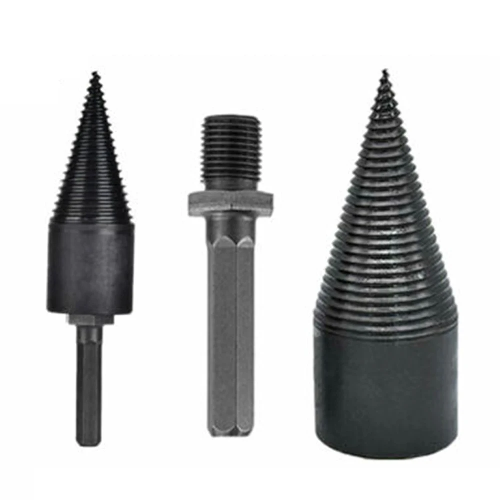 

Practical High Speed Firewood Drill Bit Wood Splitter Screw Splitting Cone Driver Anti Slip Design Maximizes Work Comfort