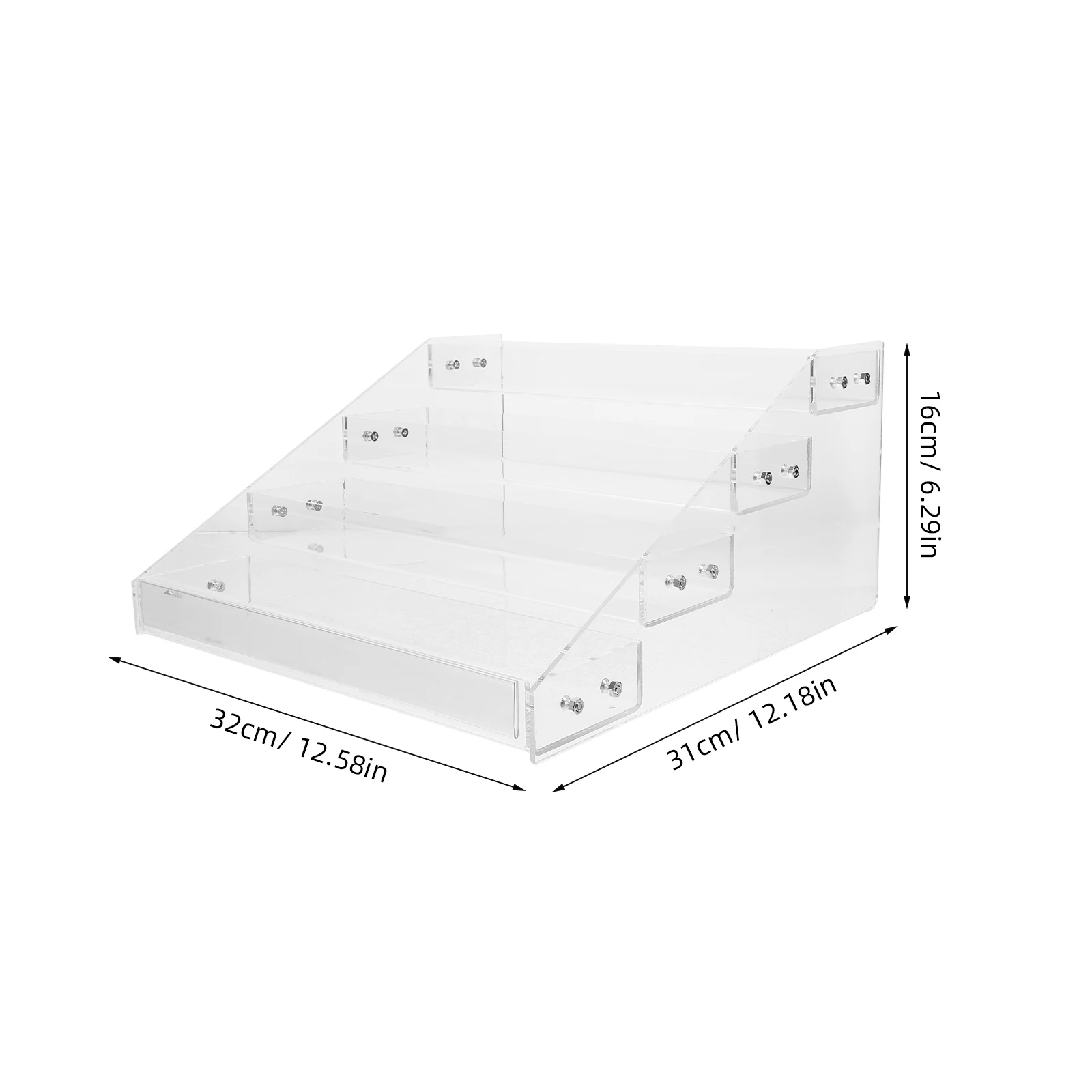 4-stufiger Verkaufsdisplay-Ständer, Robuster Getränke- und Snack-Präsentationsständer - Platzsparender Mehrstöckiger Organizer für Geschäfte und Supermärkte