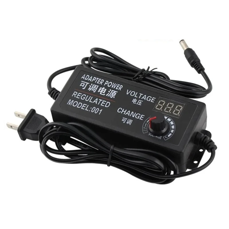 Universal Power Adapter Adjustable Power Supply Adapter AC to DC 9V 24V 3A Regulated Switching Charger With 8PCS Connect US EU