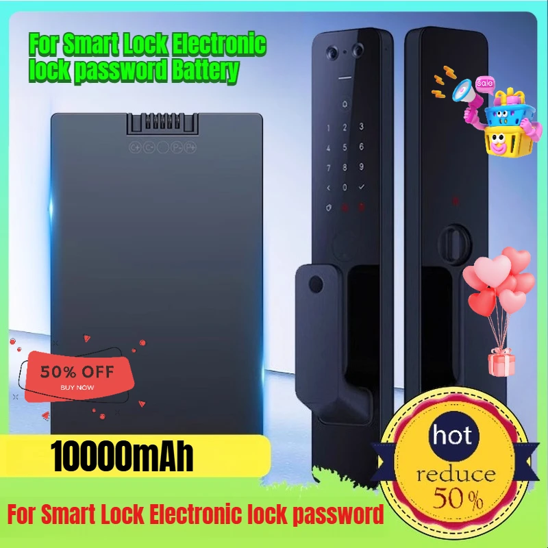 

10000mAh GSM-68/LF-02 HC-KC-001 KSD-03 for Smart Lock Electronic lock password lithium battery C+C-NCP-P+