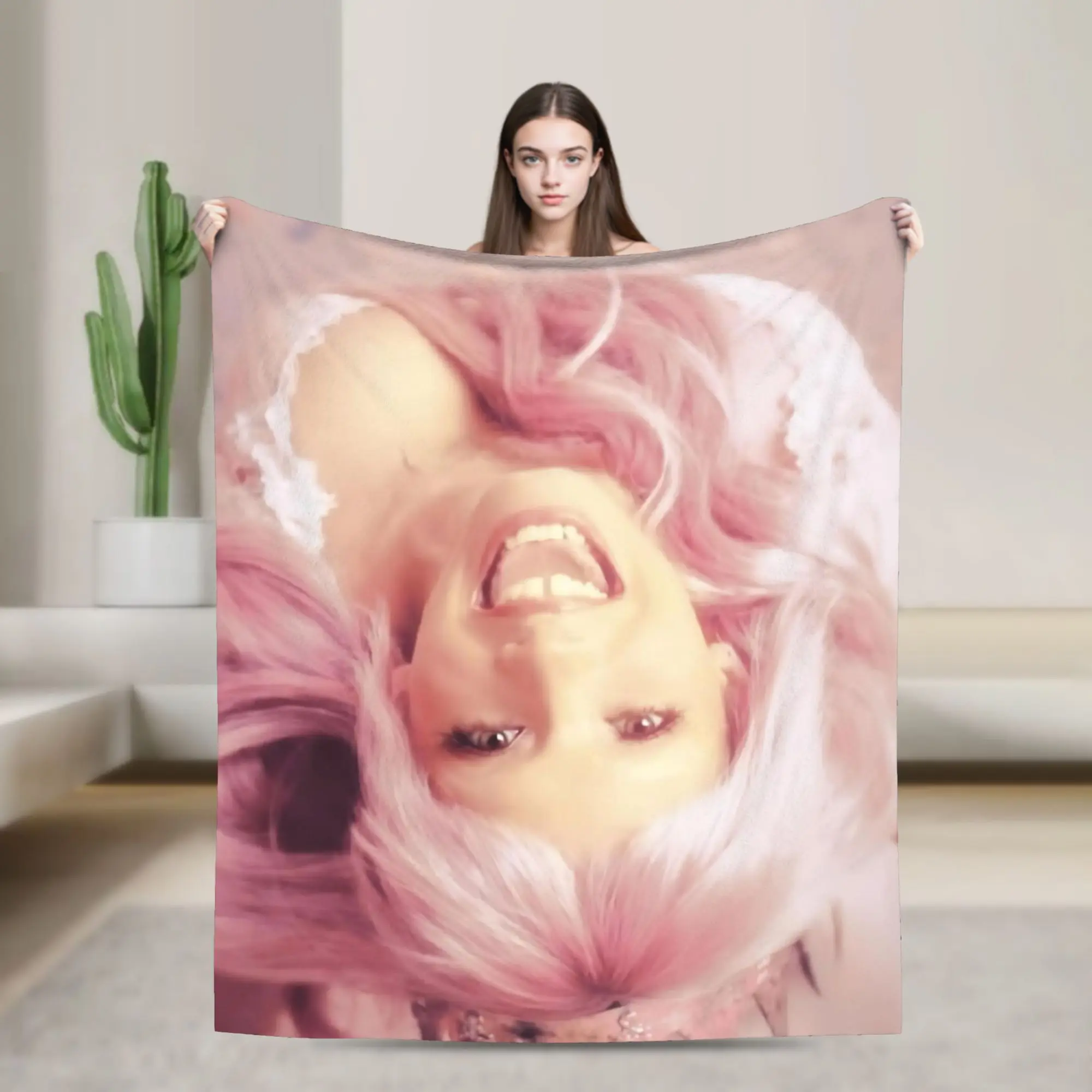 Melanies Martinezs Singer Knitted Blankets Hades Album Plush Throw Blanket Bedding Couch Decoration Ultra-Soft Warm Bedspread
