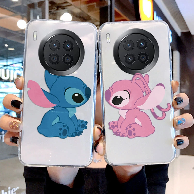 Lilo Stitch Transparent Phone Case For Honor 50 Lite Huawei Nova 8i Back Cover TPU Soft Cute Cartoon Funda For Honor 50 Lite Bag