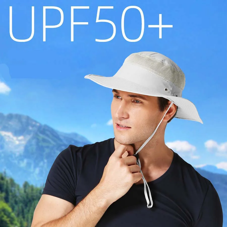 

UPF 50+ шляпа-ведро с широкими полями, летняя солнцезащитная кепка для мужчин и женщин, уличная рыбалка, пляжная защита от ультрафиолета