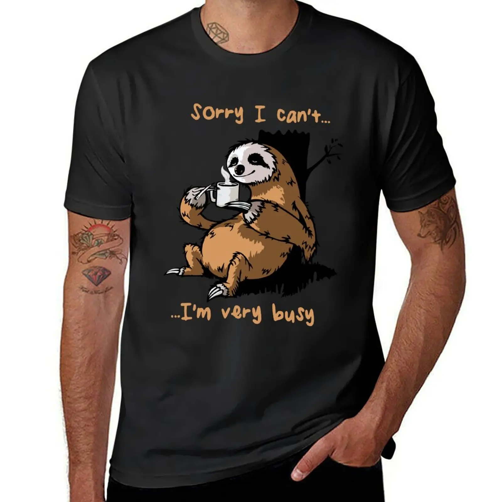 Sorry I can’t I’m very busy T-Shirt tees animal prinfor boys anime clothes vintage clothes mens plain t shirts