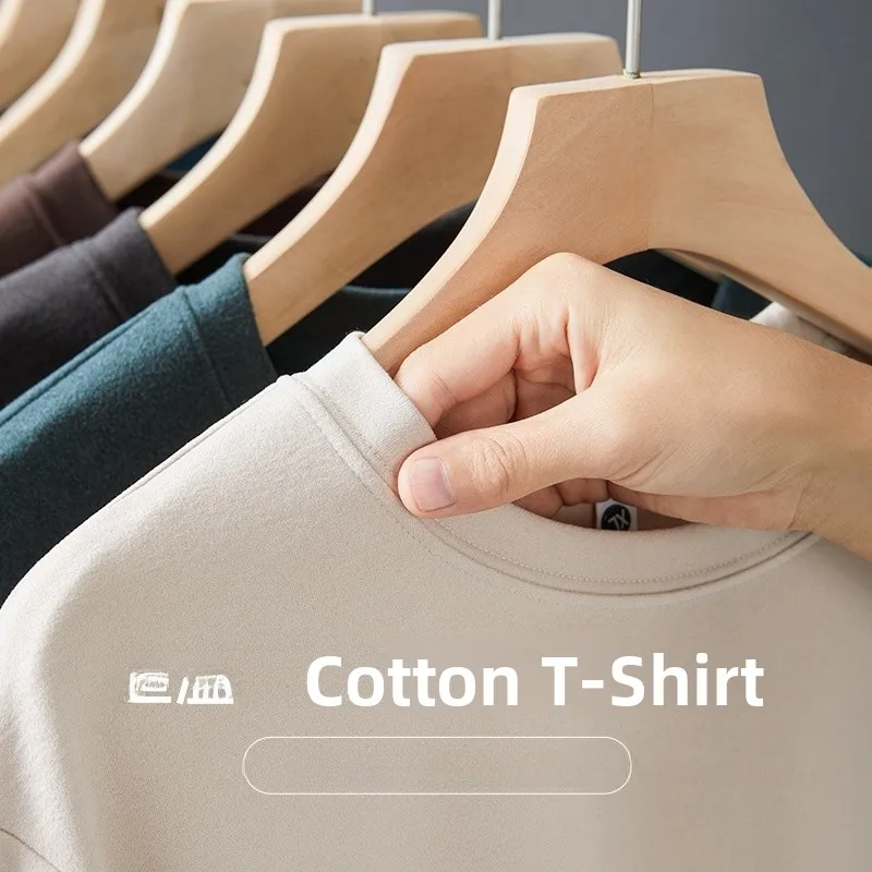 

Men's Slim Fit Long Sleeve round Neck Thermal Shirt Double Sided Velvet Fashionable Color Versatile Comfortable Base Layer