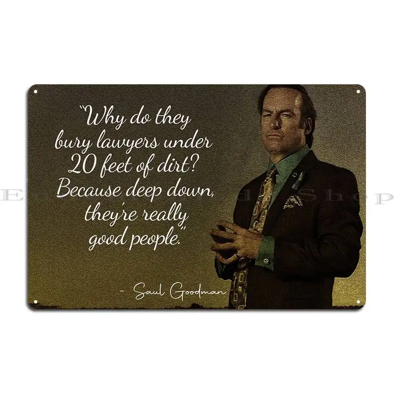 Saul Goodman Metal Sign Plates Party Kitchen Iron Garage Tin Sign Poster