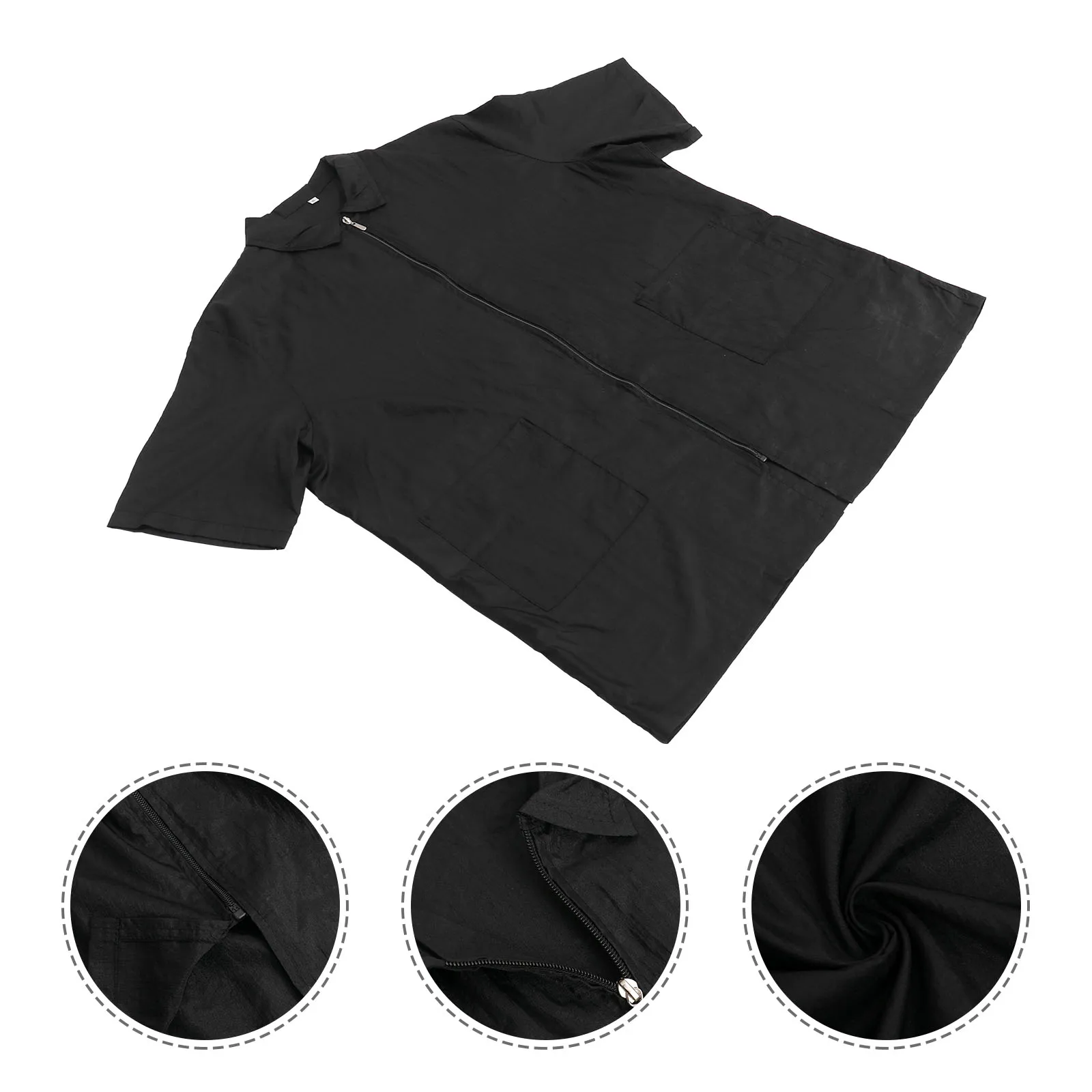 

Waterproof Breathable Hair Dyed Clothes Black Hairstylist Apron for Stylist Salon Kitchen Work Clothes Barber Smock
