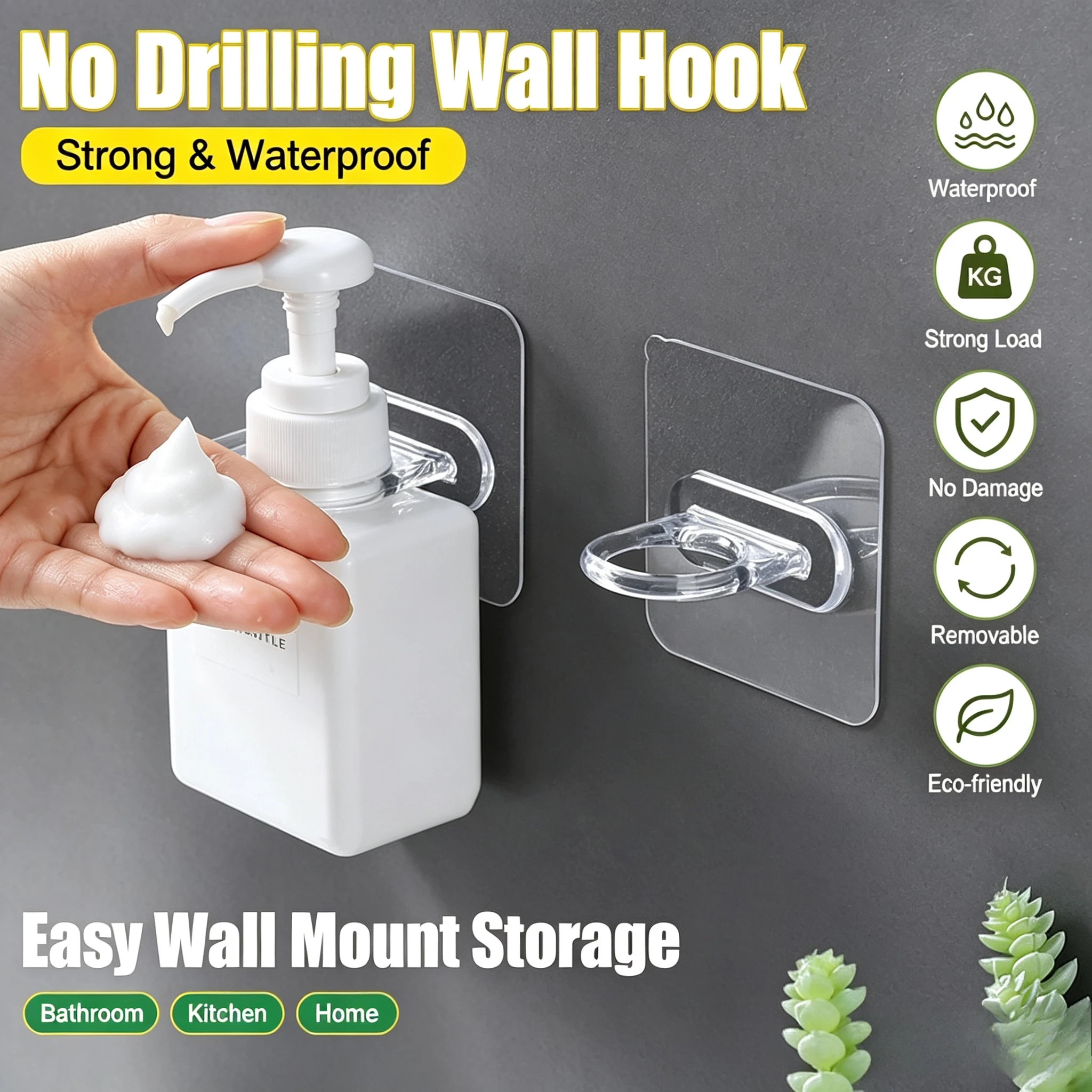 Round Wall Mount Bathroom Storage Shelf No Punch Hanging Rack Shower Gel Holder Hand Sanitizer Organizer Accessory