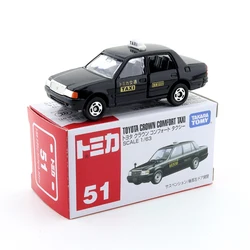 Takara Tomy Tomica No. 051 Toyota Crown Comfort Taxi 1/63 Dome Card Simulation Diecast Automotive Model Ornaments Cas Toys Gift