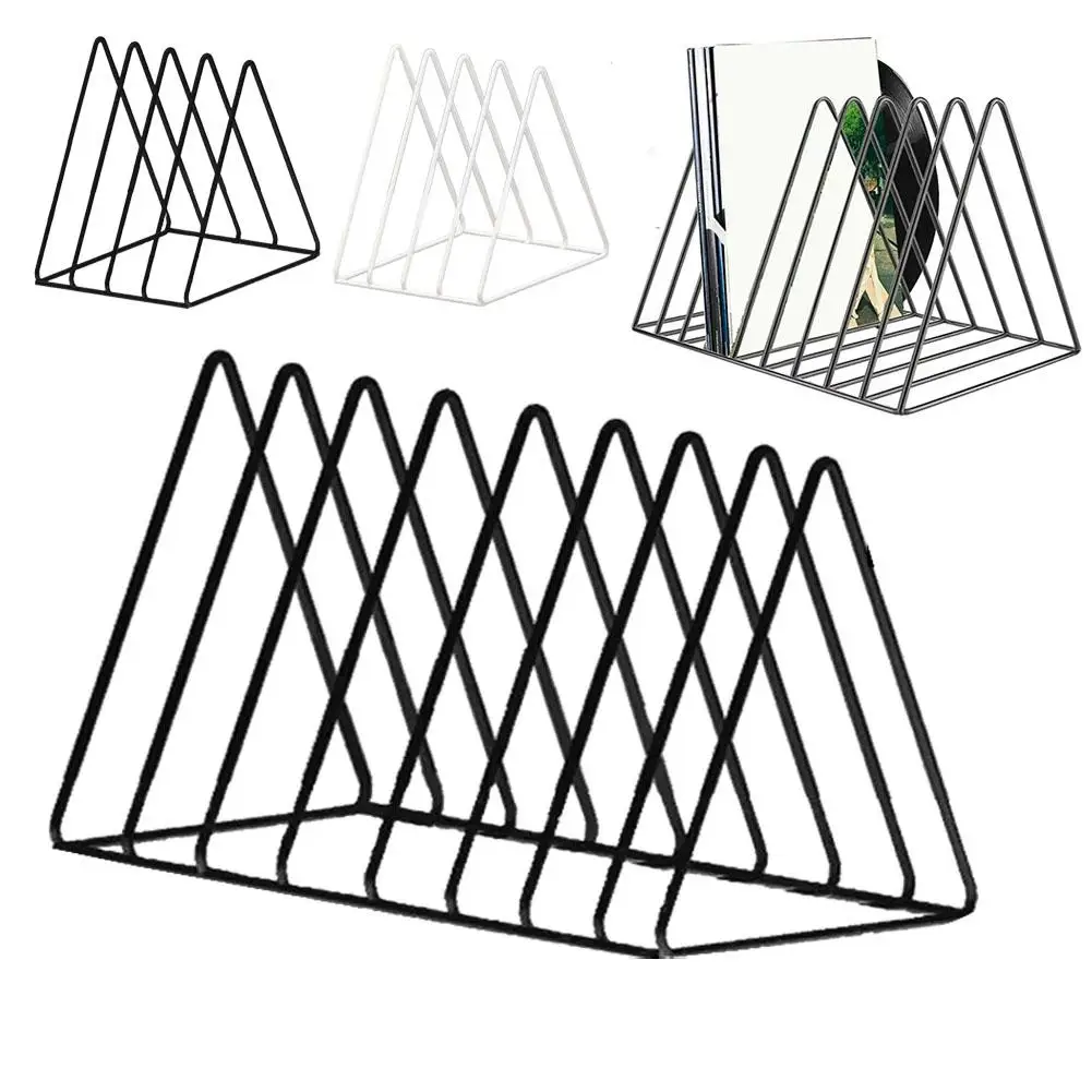 

Стеллаж для CD-дисков на 9 секций, стеллаж для виниловых пластинок, треугольный стеллаж для журналов, 5 секций ﻿ Подставка для CD/дисков/фильмов, настольная K3D0