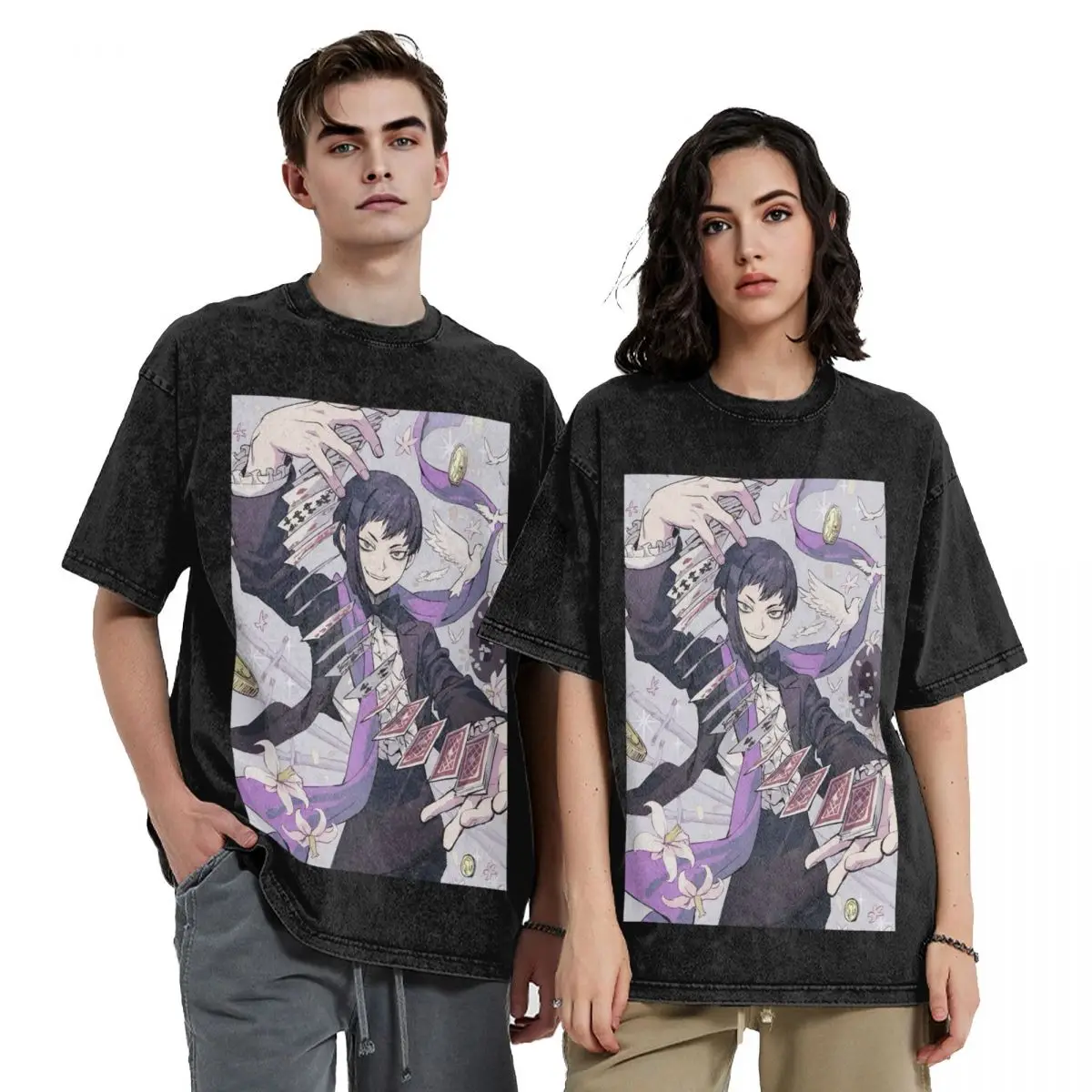 Gen Asagiri Dr Stone Apan Anime Washed T Shirts Cotton Short Sleeve Hip Hop T-Shirt Streetwear Tops Tees for Men Women