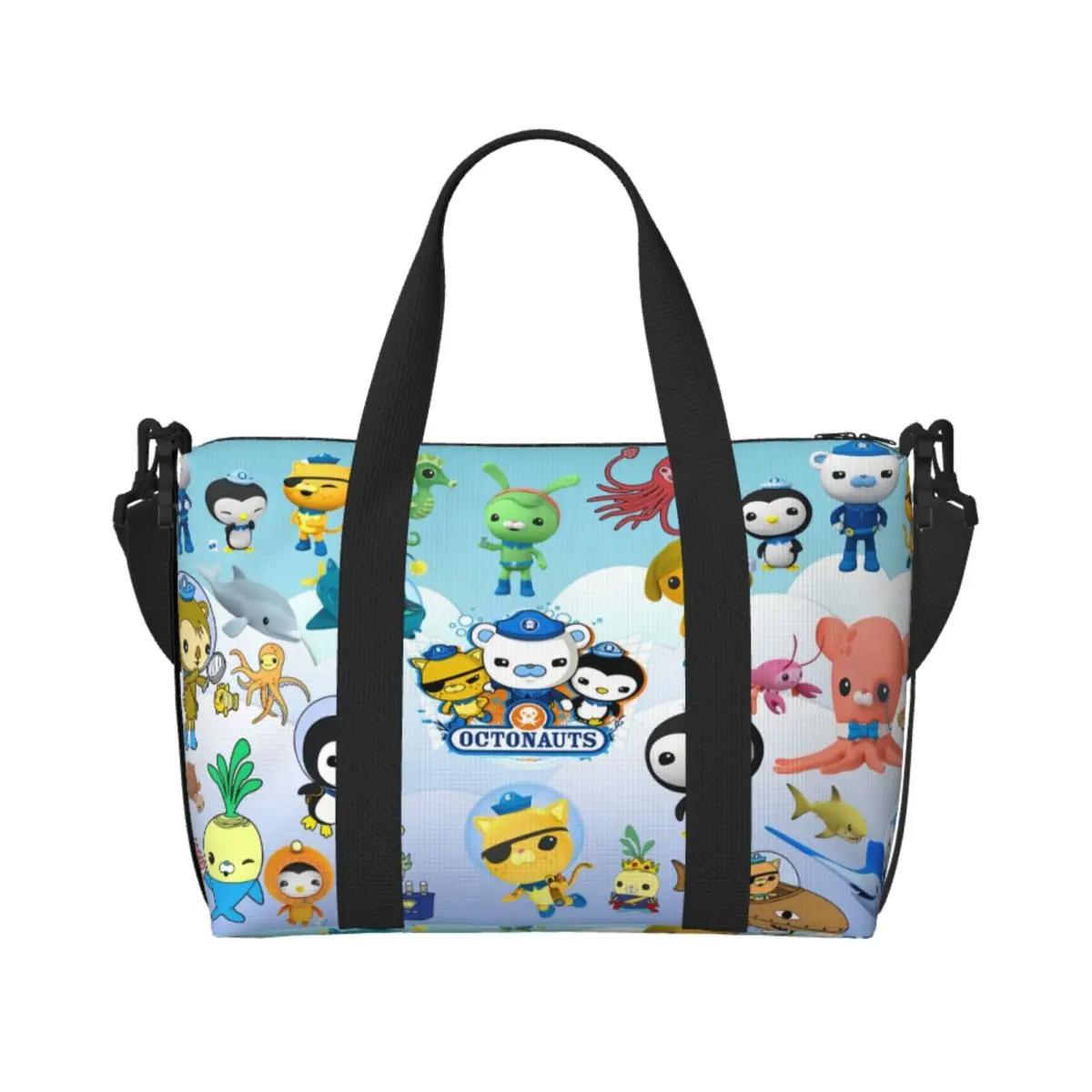 

Изготовленная на заказ сумка-тоут для покупок Octonauts Adventure, женская большая вместительная спортивная пляжная дорожная сумка