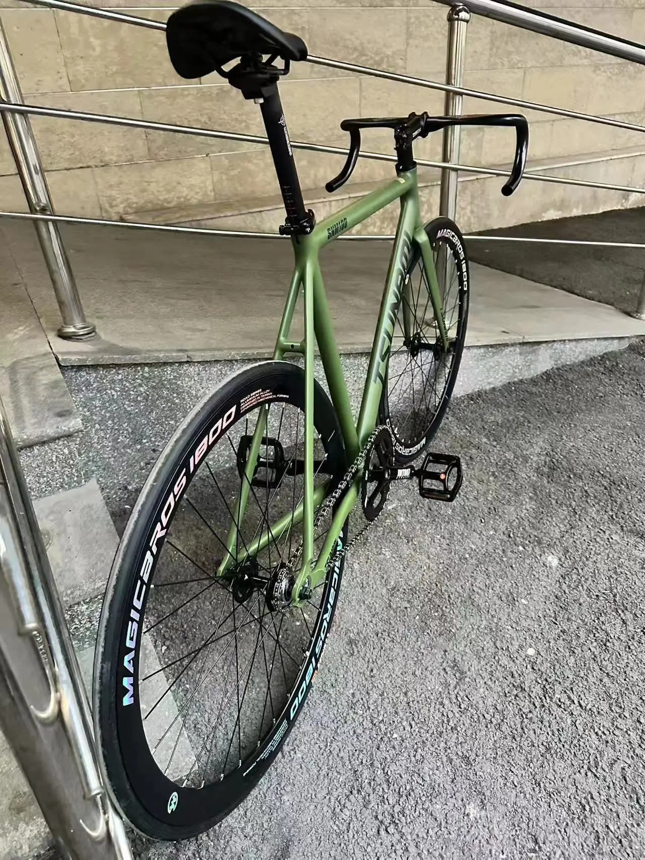 MAGICBROS Fixie Laufradsatz für Bahnrad mit V-Bremse, 40MM 60MM Clincher Einzelgang-Fahrradlaufräder 700C für Fixed-Gear-Bikes – Detail 15