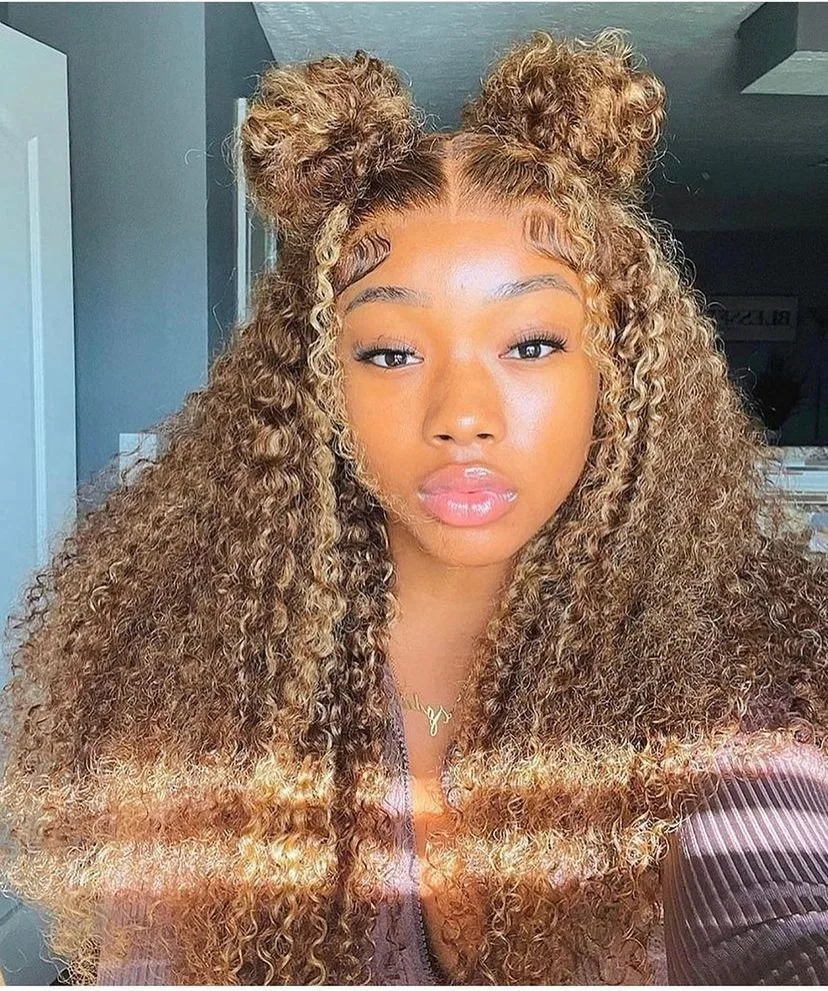 36 40 Inch Highlight Honey Blonde Curly Hd Lace Front Wig Human Hair 13x4 13x6 Deep Wave Lace Frontal Wigs Wigs Human Hair Wigs