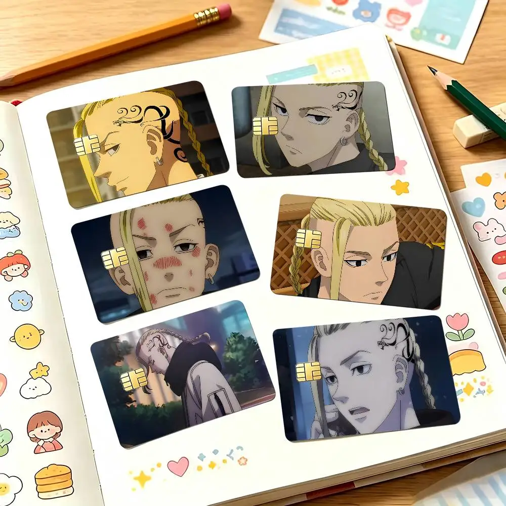 Ken Ryuuguuji Anime Characters Card Sticker 4Pcs Credit Card Skin Anti Scratch Bank Debit Card Decal