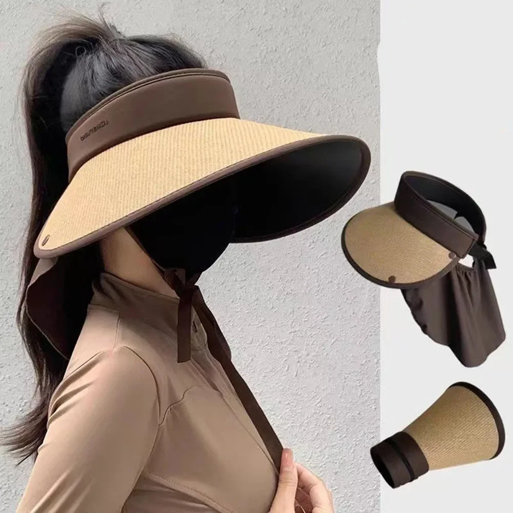 

2025 New Sun Hat for Women Summer Outdoor Large Brim Straw Sun Hats