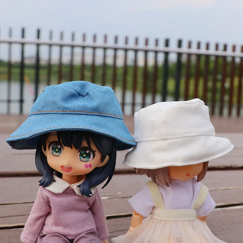 Doll Sun Hat Doll's Clothes BJD Fisherman Hat Toy Accessories DIY Mini Bucket Hat Mini Handmade OB11 Doll Hats Kids Girls Toys