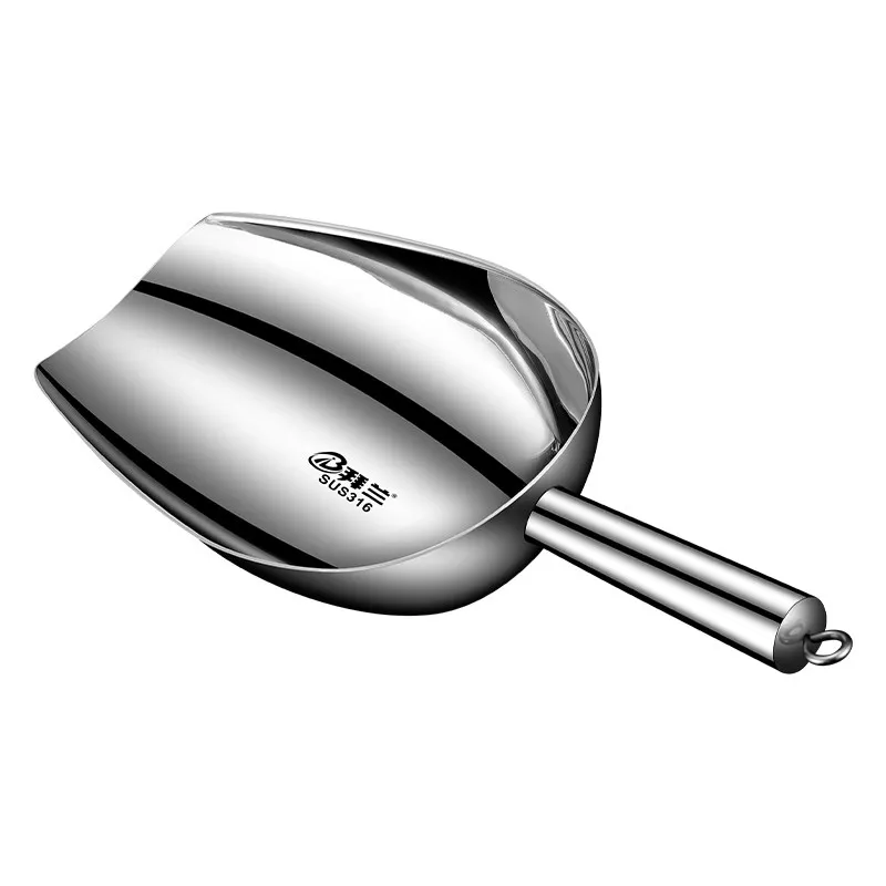 

YJQ stainless steel ice shovel thickened household kitchen stir-fry popcorn flour large small