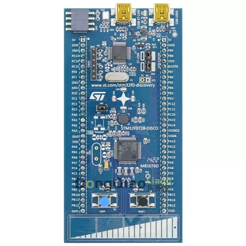 STM32F072B-DISCO 32F072BDISCOVERY Suite uses the STM32F072RBT6 MCU