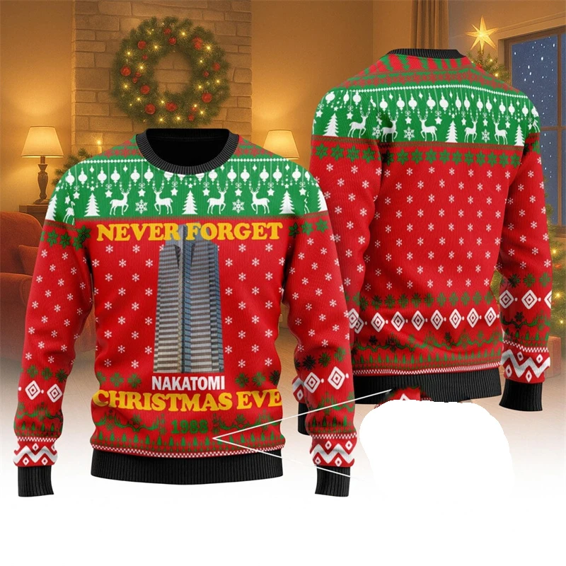 

2025 Hot Christmas Ugly Sweater Men Women 3D Print Neon Pattern Santa Pullover Sweatshirt Unique Xmas Clothes Party Sweatshirt