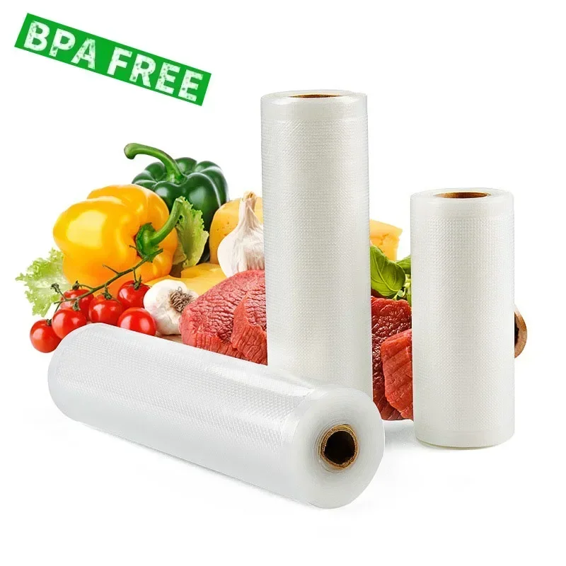 Household Vacuum Bags for Food Vacuum Sealer Food Fresh Long Keeping 12+15+20+25+30cm*500cm Rolls/Lot Bags for Vacuum Packer image 2